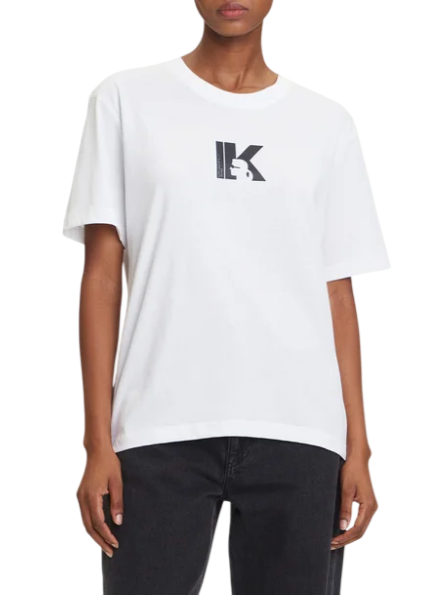 Karl Lagerfeld Jeans T-shirt manica corta con logo bianco A3W17094 100 KARL LAGERFELD 