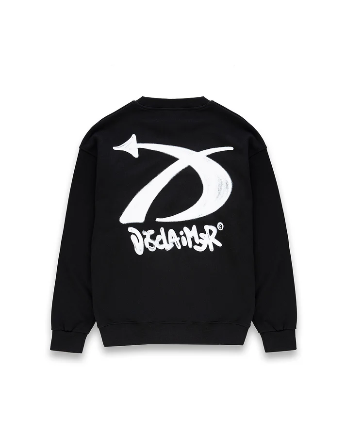 Disclaimer felpa uomo con logo posteriore nero 55449 NERO DISCLAIMER 