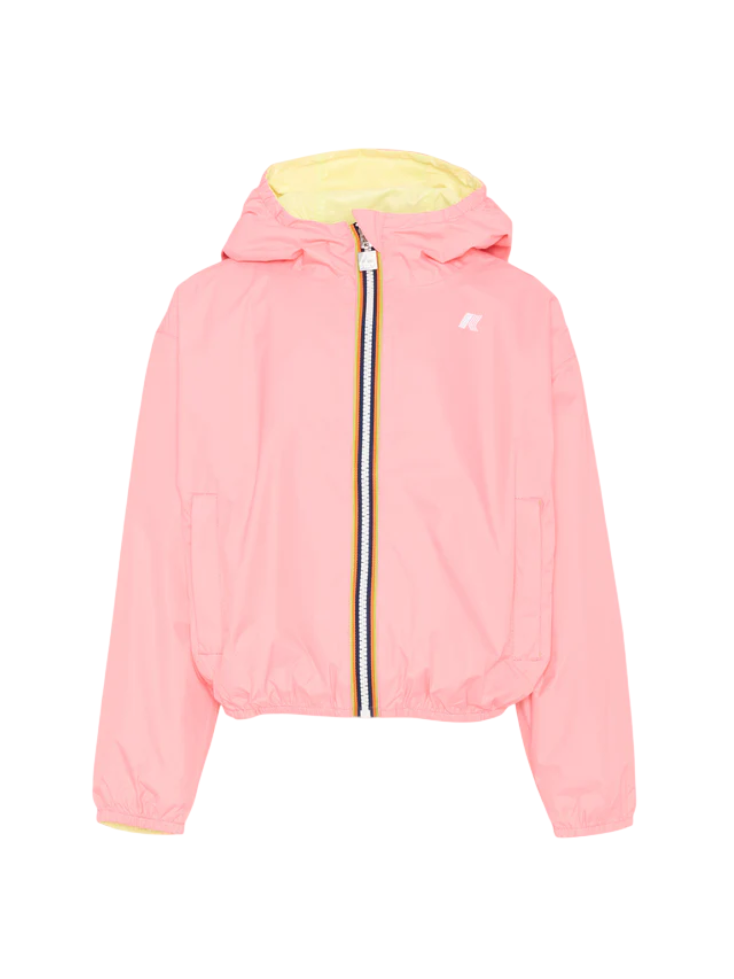 K-Way giubbino reversibile bambina con cappuccio rosa giallo K41337W C0W K-WAY 