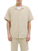 Jack&Jones camicia maniche corte in cotone beige