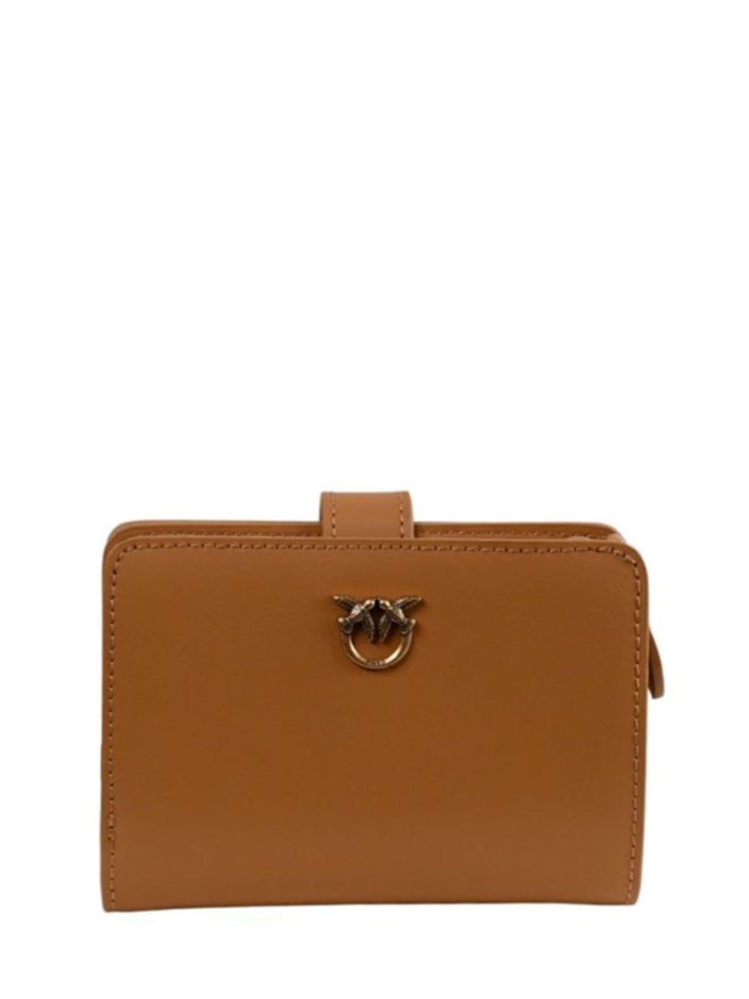 Pinko portafogli in pelle Multipockets marrone color cammello 103761-A0F1 C83Q PINKO 
