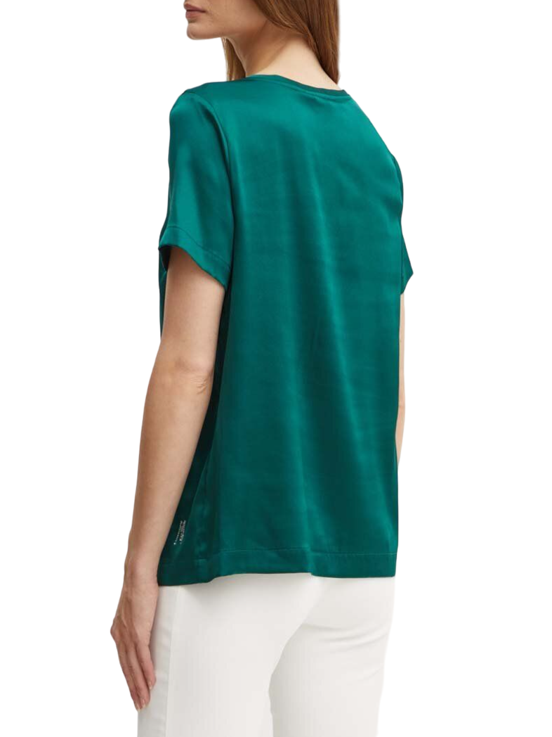 Marciano Guess blusa Denise manica corta in seta verde