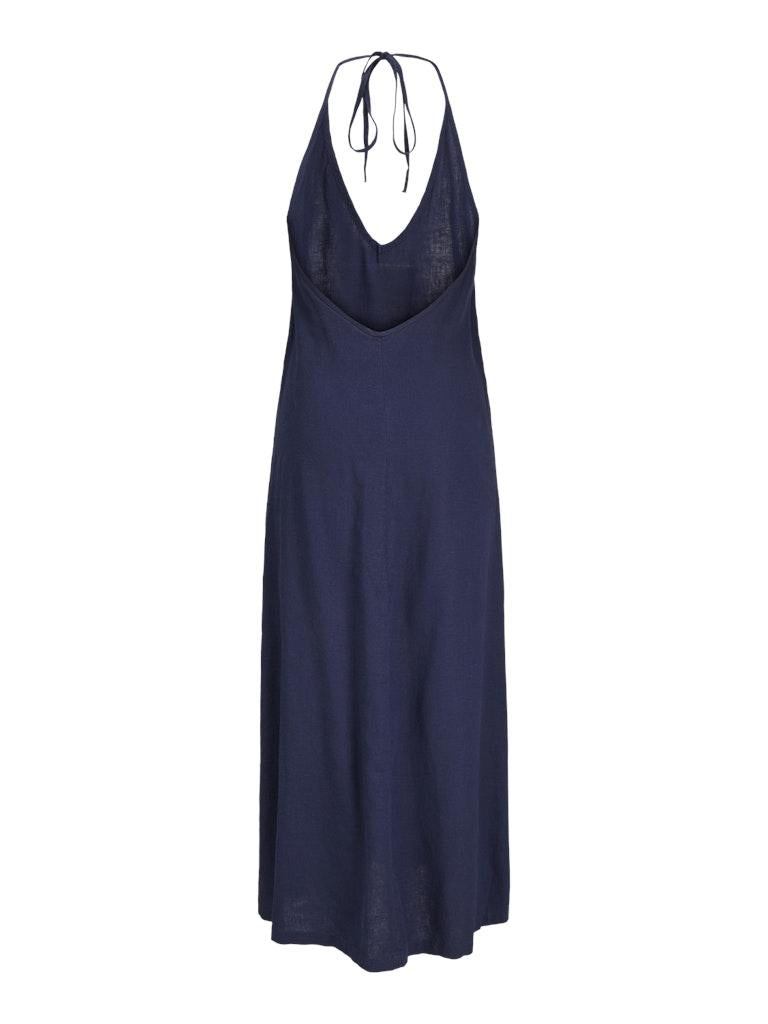 Jjxx abito lungo in misto lino blu 12270945 PEACOAT JJXX 