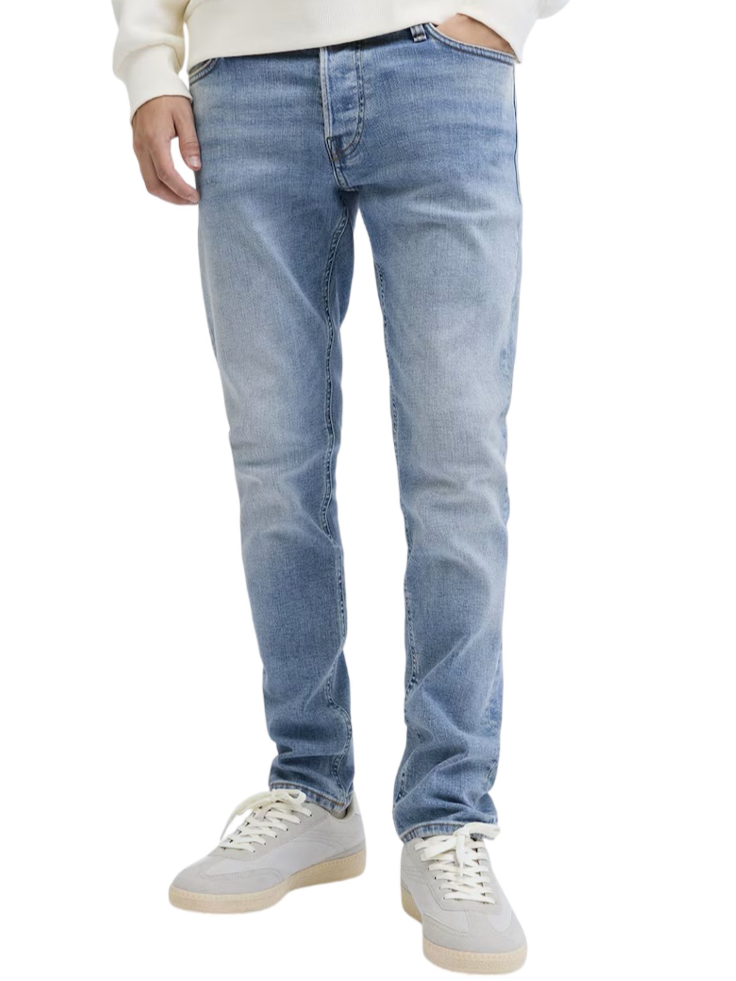 Jack&Jones jeans uomo slim Glenn lavaggio chiaro 12289778 LIGHT BLUE DENIM JACK&JONES 