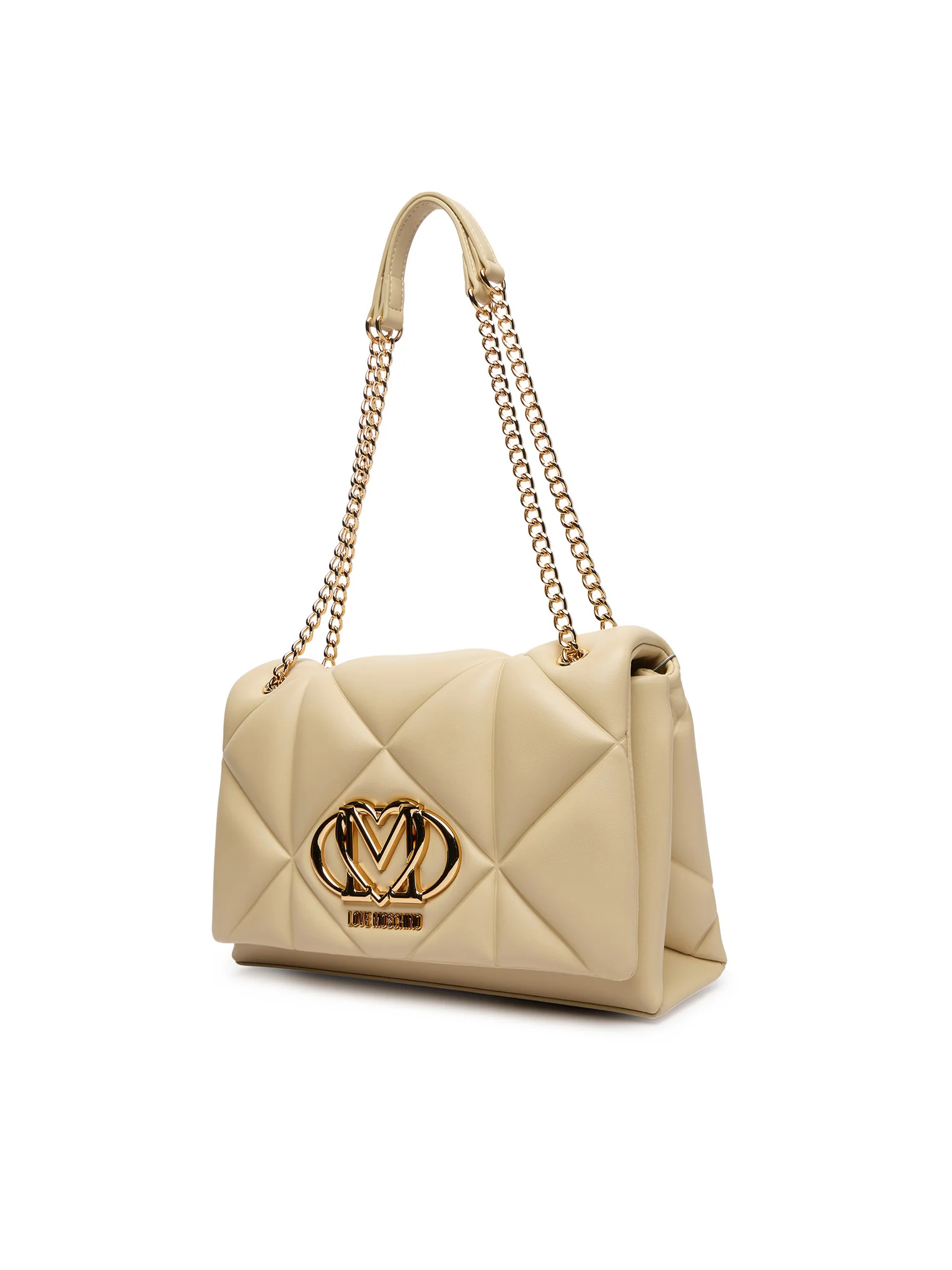 Love Moschino borsa a spalla in ecopelle trapuntata beige chiaro JC4041PP1O-LC0 129 MOSCHINO LOVE 
