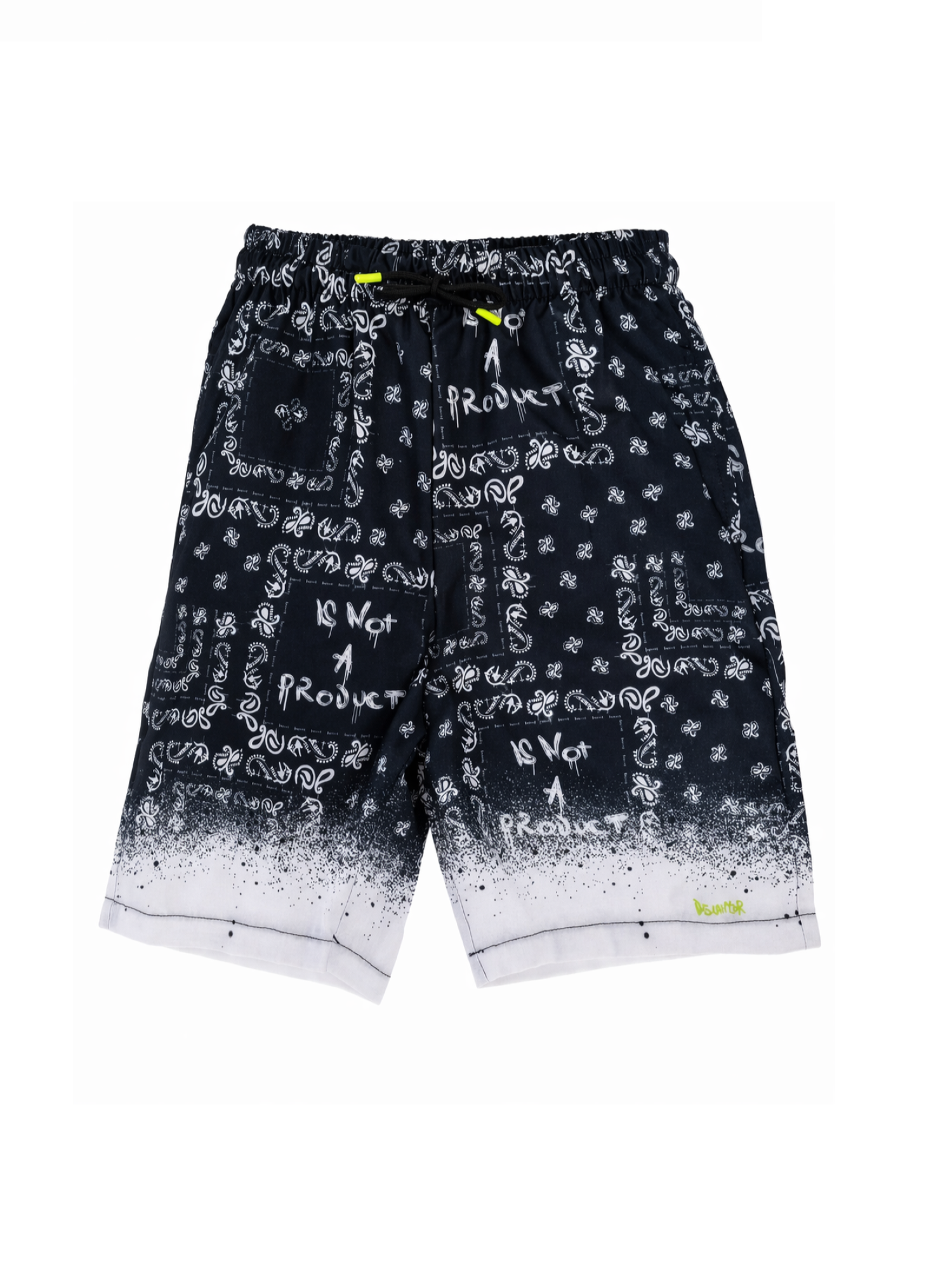 Disclaimer bermuda bambino in fantasia nero bianco 58850 NERO-FANTASIA BANDANA DISCLAIMER 