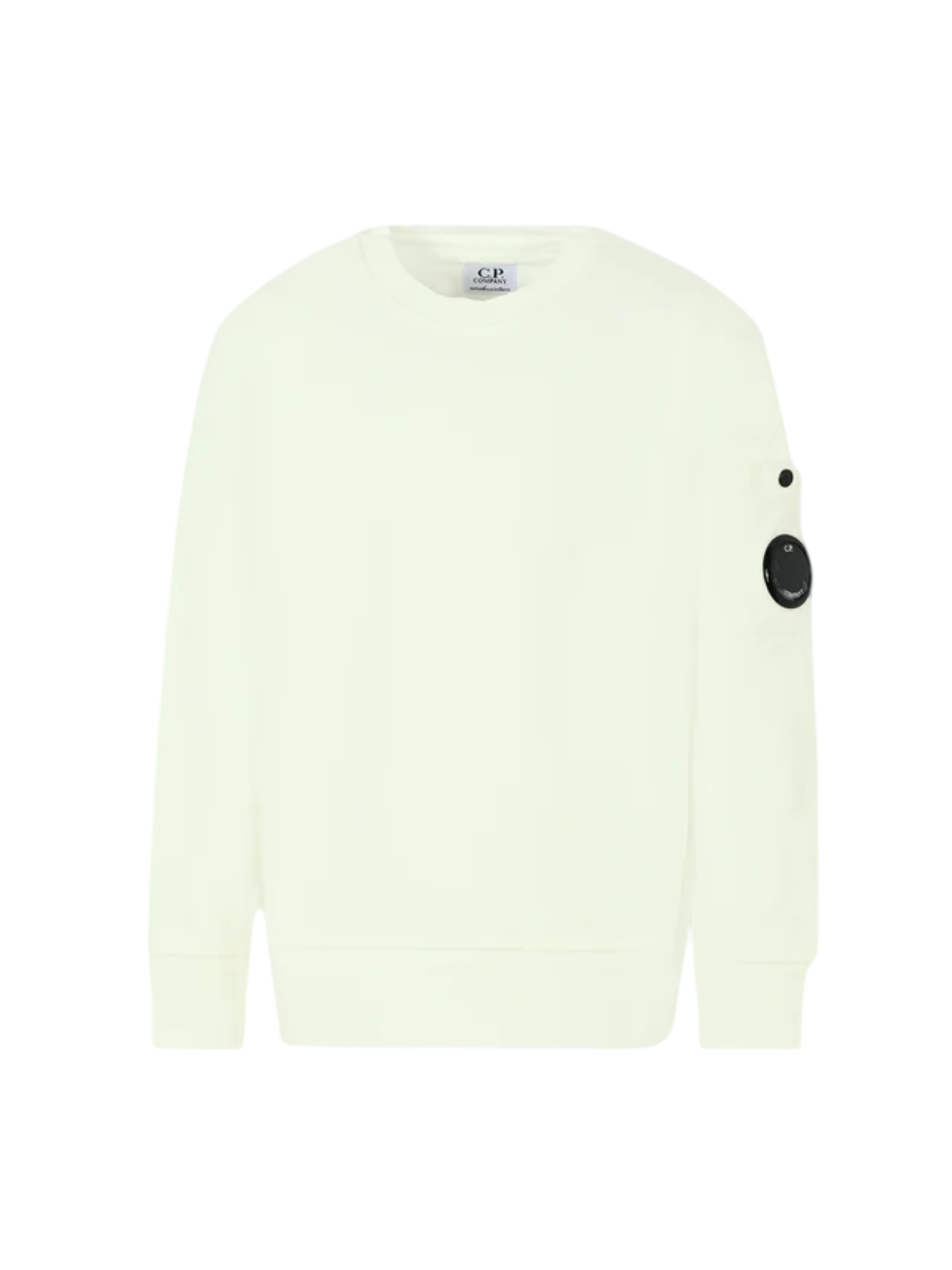 C.P. Company felpa bambino con dettaglio logato bianco CMF00X-LCA76 10135 C.P. COMPANY U16 