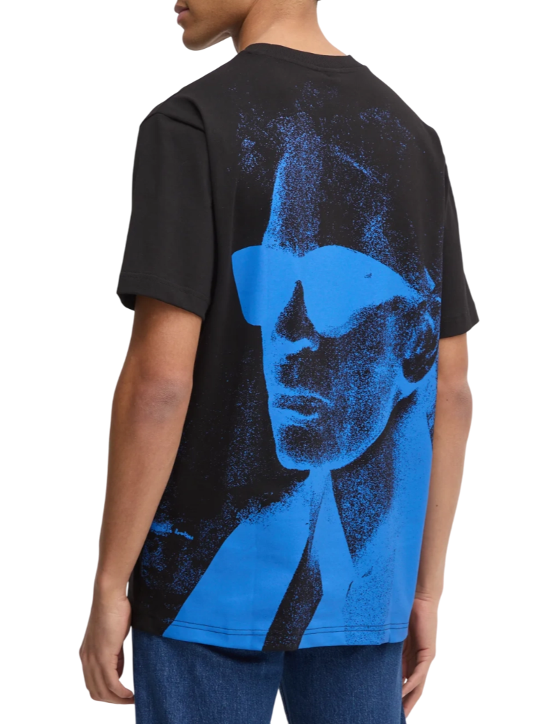Karl Lagerfeld Jeans T-shirt manica corta con maxi stampa iconica nero A1M17113 999 KARL LAGERFELD 