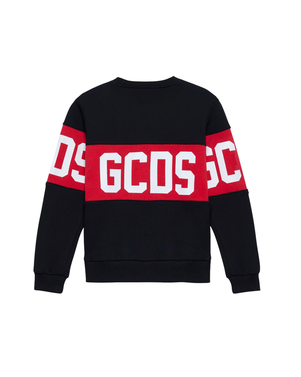 Gcds felpa bambina con banda logo nero B2KU1527BA2 BLACK GCDS 