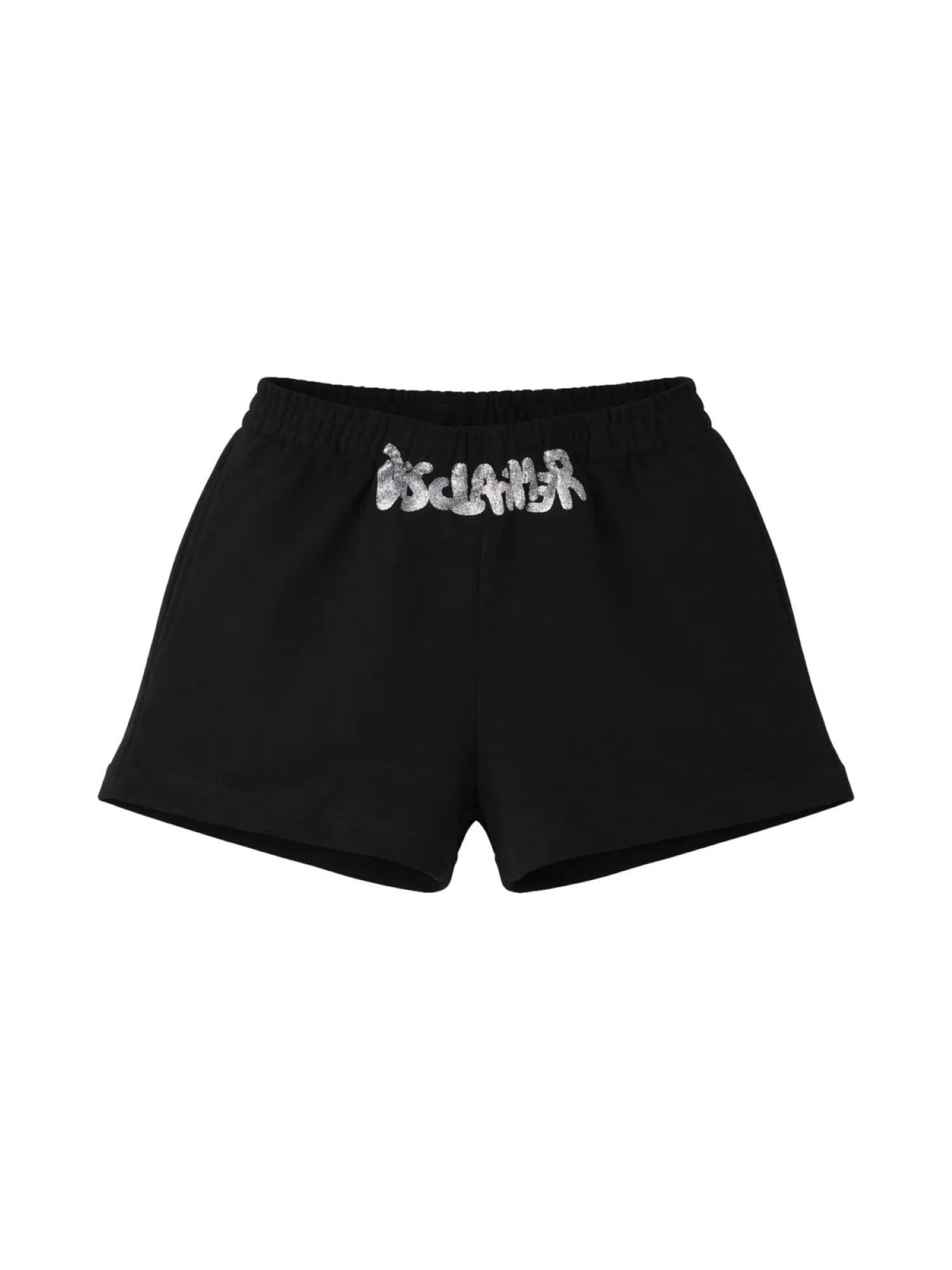 Disclaimer shorts bambina con logo glitter nero 58953 NERO DISCLAIMER 