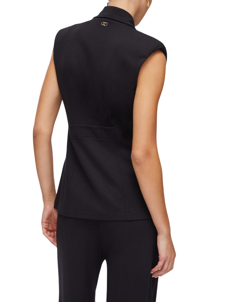 Liu Jo gilet doppiopetto in punto Milano nero TA6025JS182 22222 LIU JO 