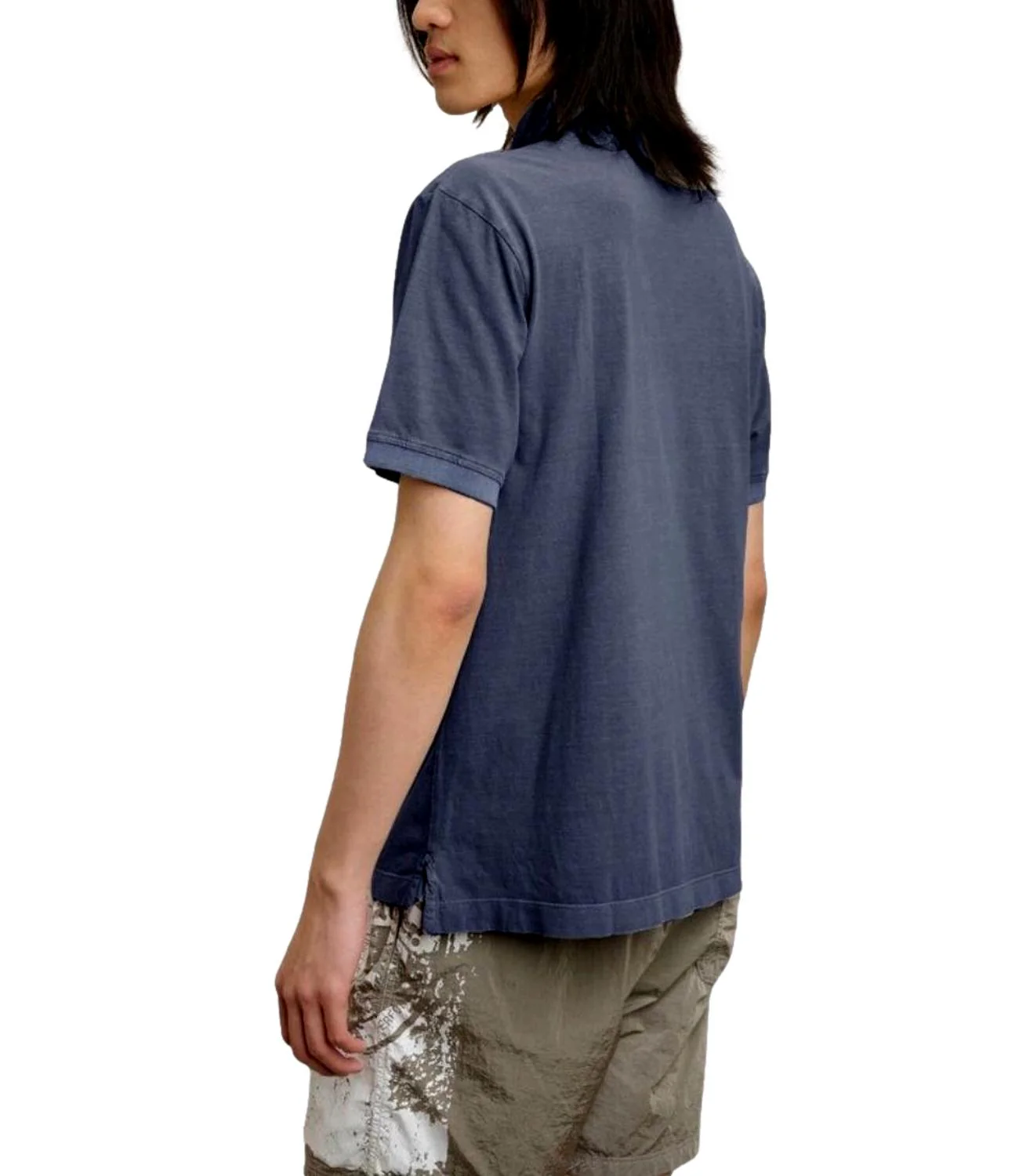 Blauer polo Devitt manica corta in cotone blu 25SBLUT02346-007132 888 BLAUER 