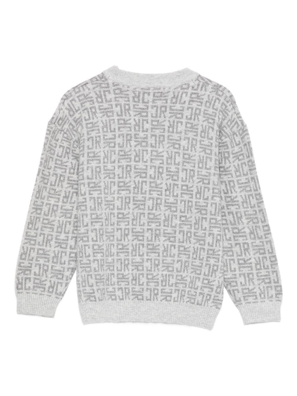 John Richmond maglia bambino Kapin misto cashmere grigio RBA25112MA MONOGRAM GREY John RICHMOND 