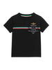 Aeronautica Militare T-shirt bambino manica corta con ricamo nero