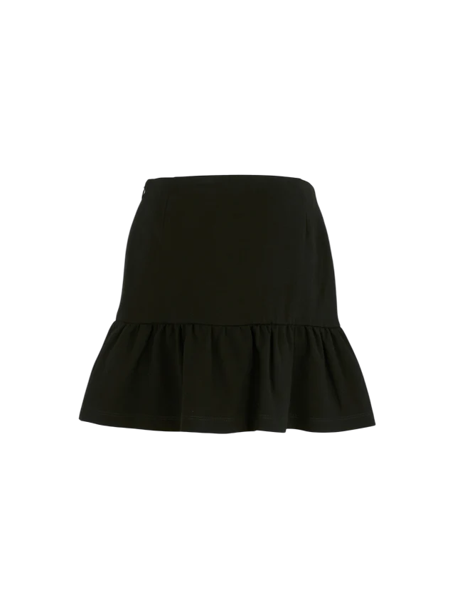 Moschino gonna corta bambina con balza nero HDJ03W-LJA00 60100 MOSCHINO 