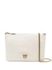 Pinko pochette Flat Classic in pelle con tracolla bianco oro