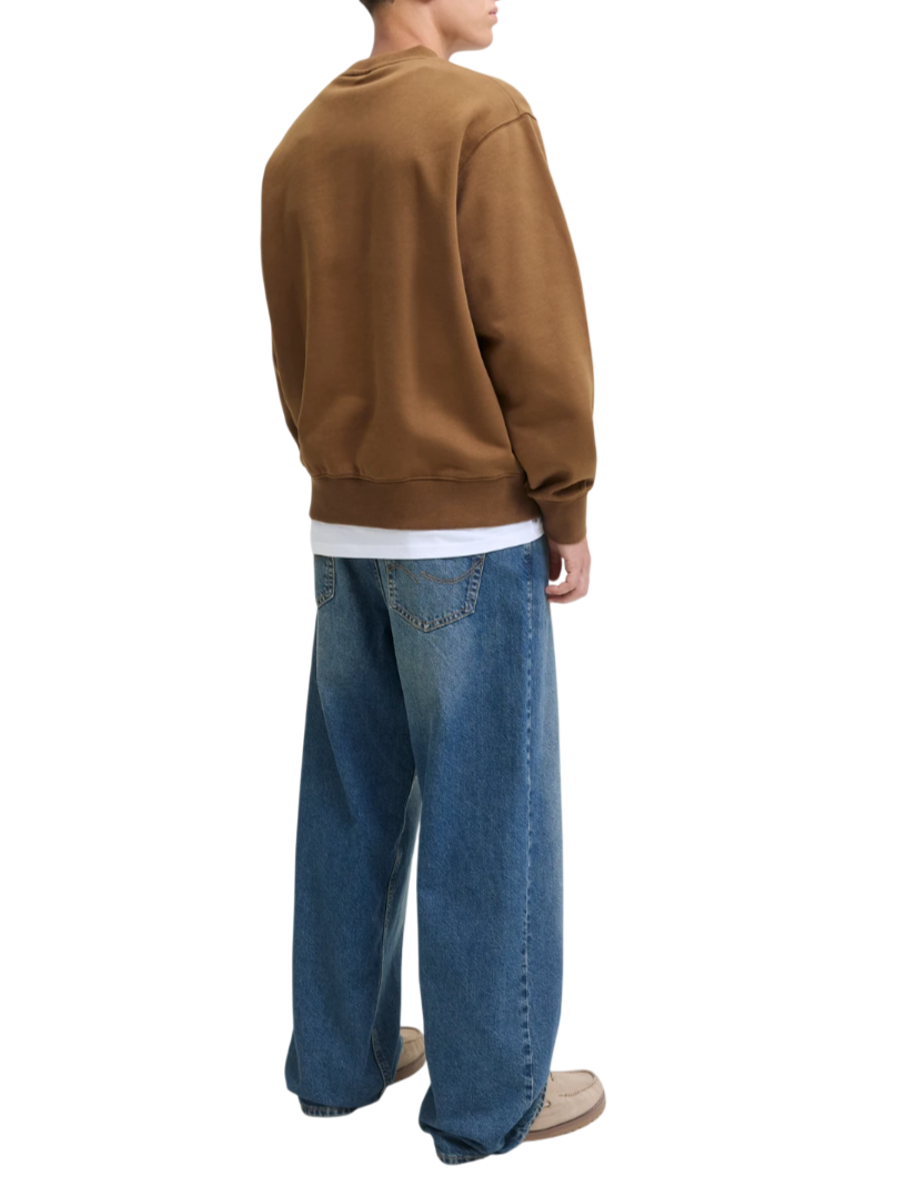 Jack&Jones felpa uomo Jjeurban marrone 12259945 MONKS ROBE JACK&JONES 