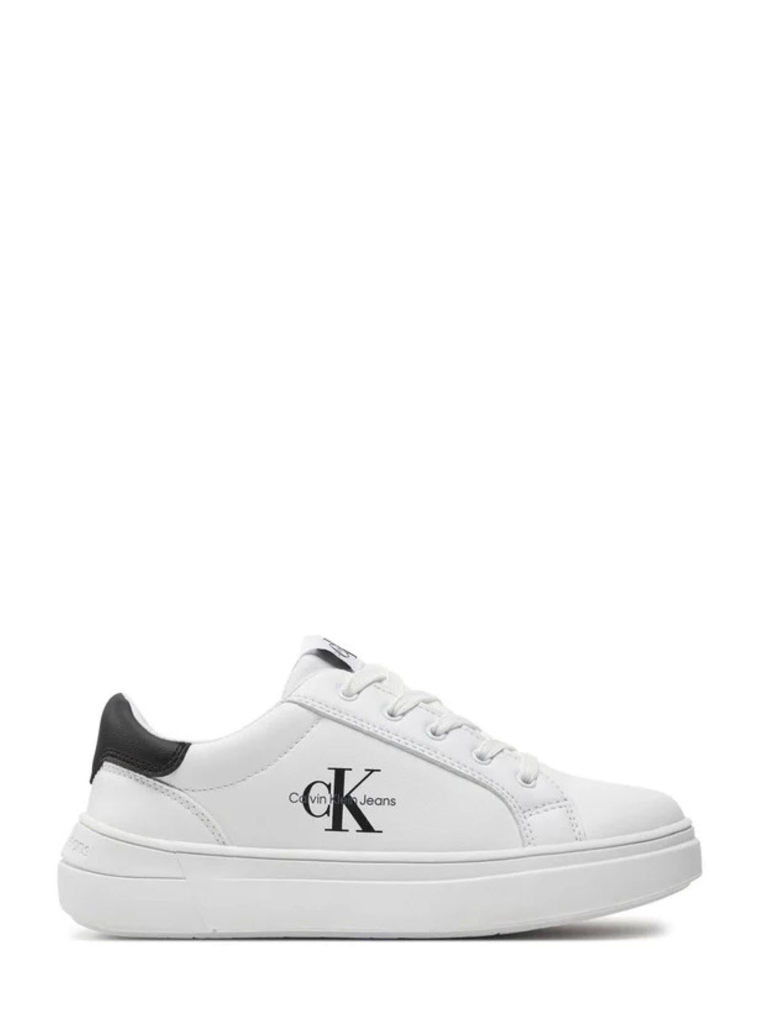 Calvin Klein Jeans sneakers Low Cut in ecopelle con logo bianco nero V3X9-80876-1355 X002 Calvin Klein Footwear 