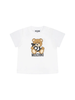 Moschino T-shirt maniche corte con orsetto Toy bianco