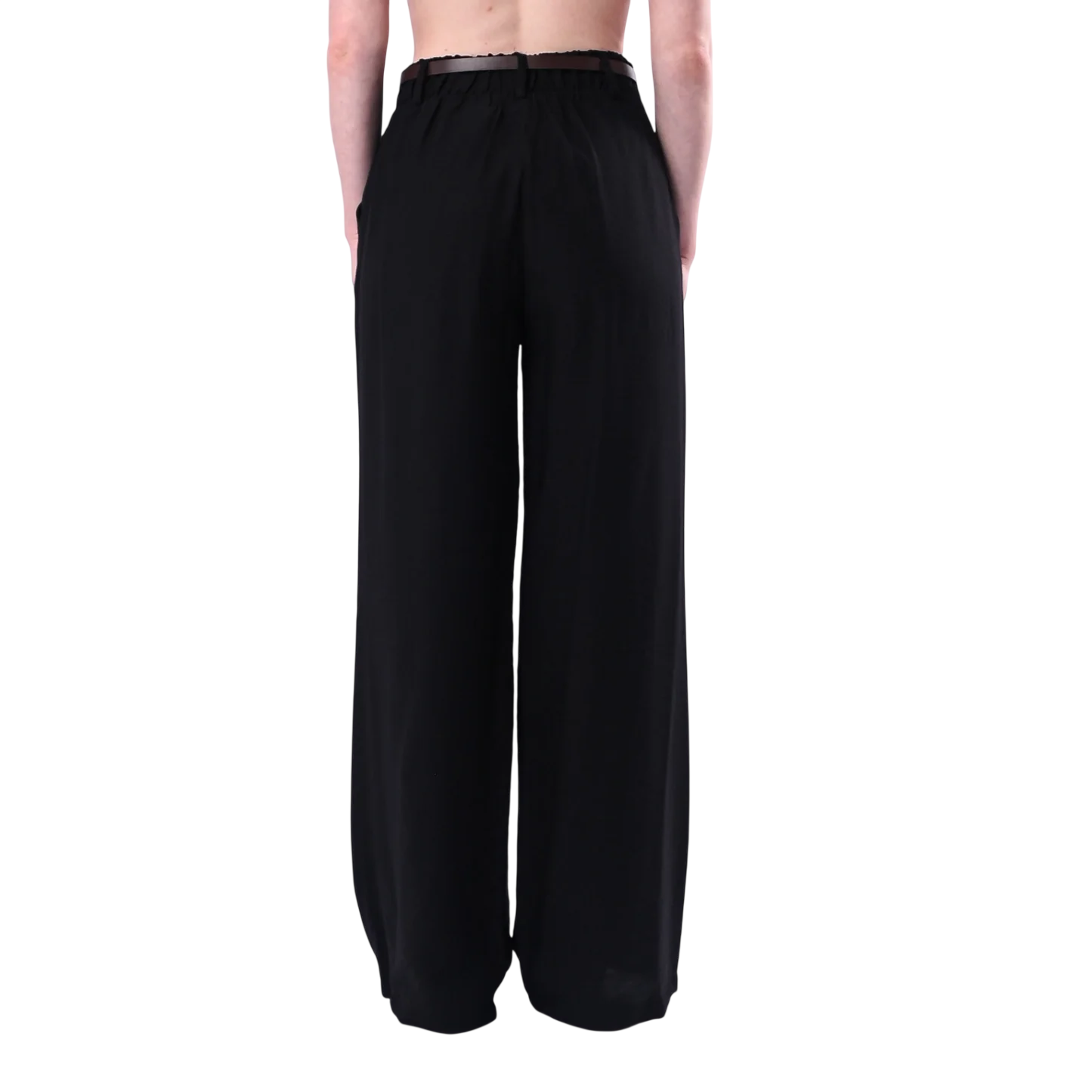 Haveone pantaloni gamba larga donna con cintura nero PIA-Q532 NERO HAVEONE 