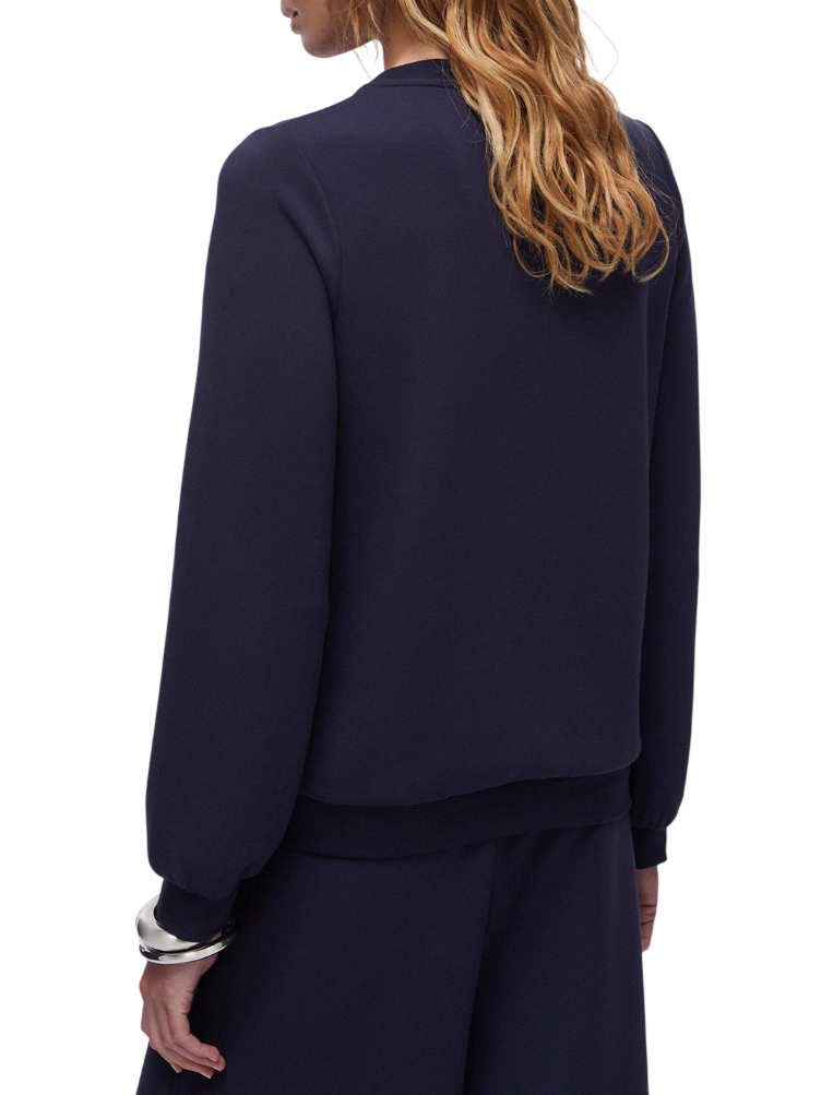 Liu Jo felpa misto modal con logo gioiello blu TA6078JS869 93924 LIU JO 