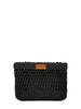 Me Fui pochette donna in rafia nero