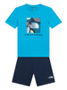 The North Face completo bambino T-shirt e shorts turchese blu