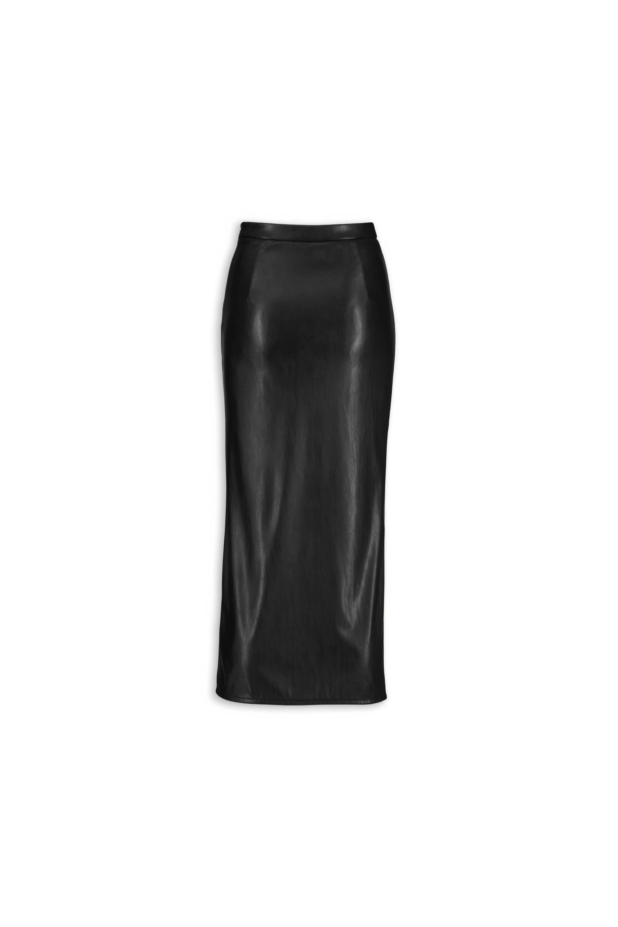 Aniye By gonna midi in ecopelle drappeggiata nero 181375 00336 ANIYE BY 