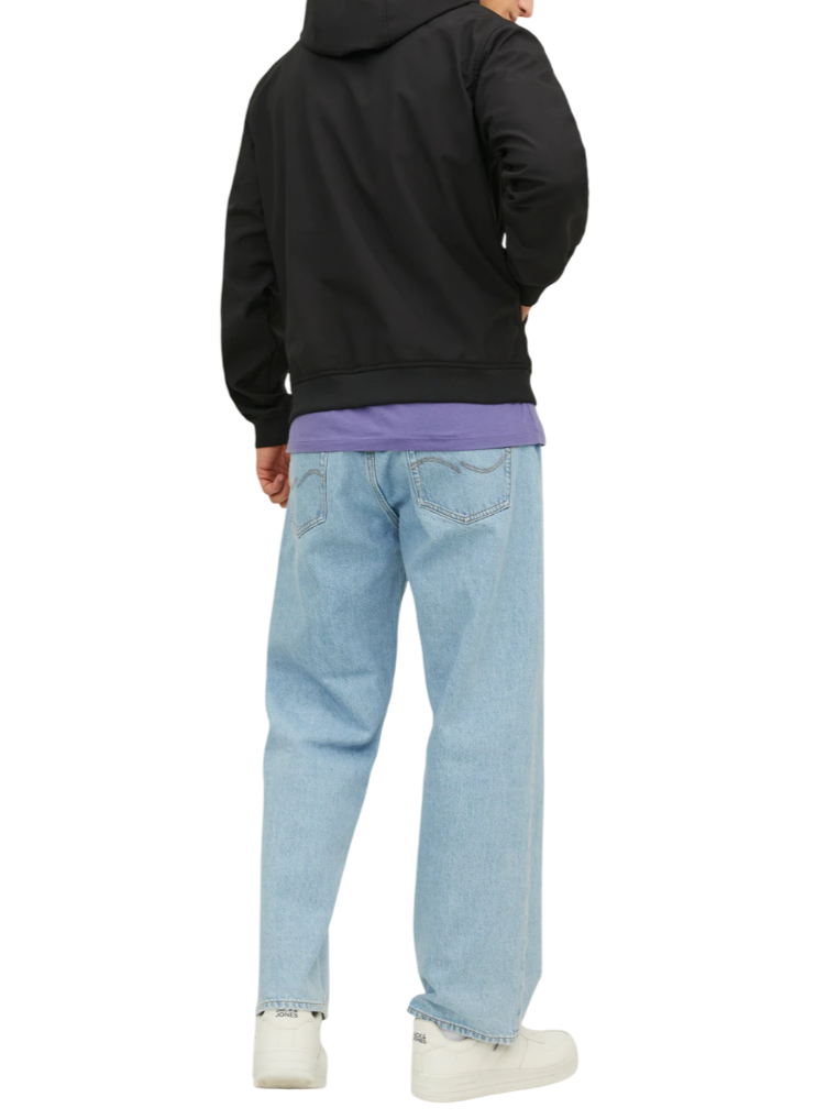 Jack&Jones giubbino uomo con cappuccio nero 12236300 BLACK JACK&JONES 
