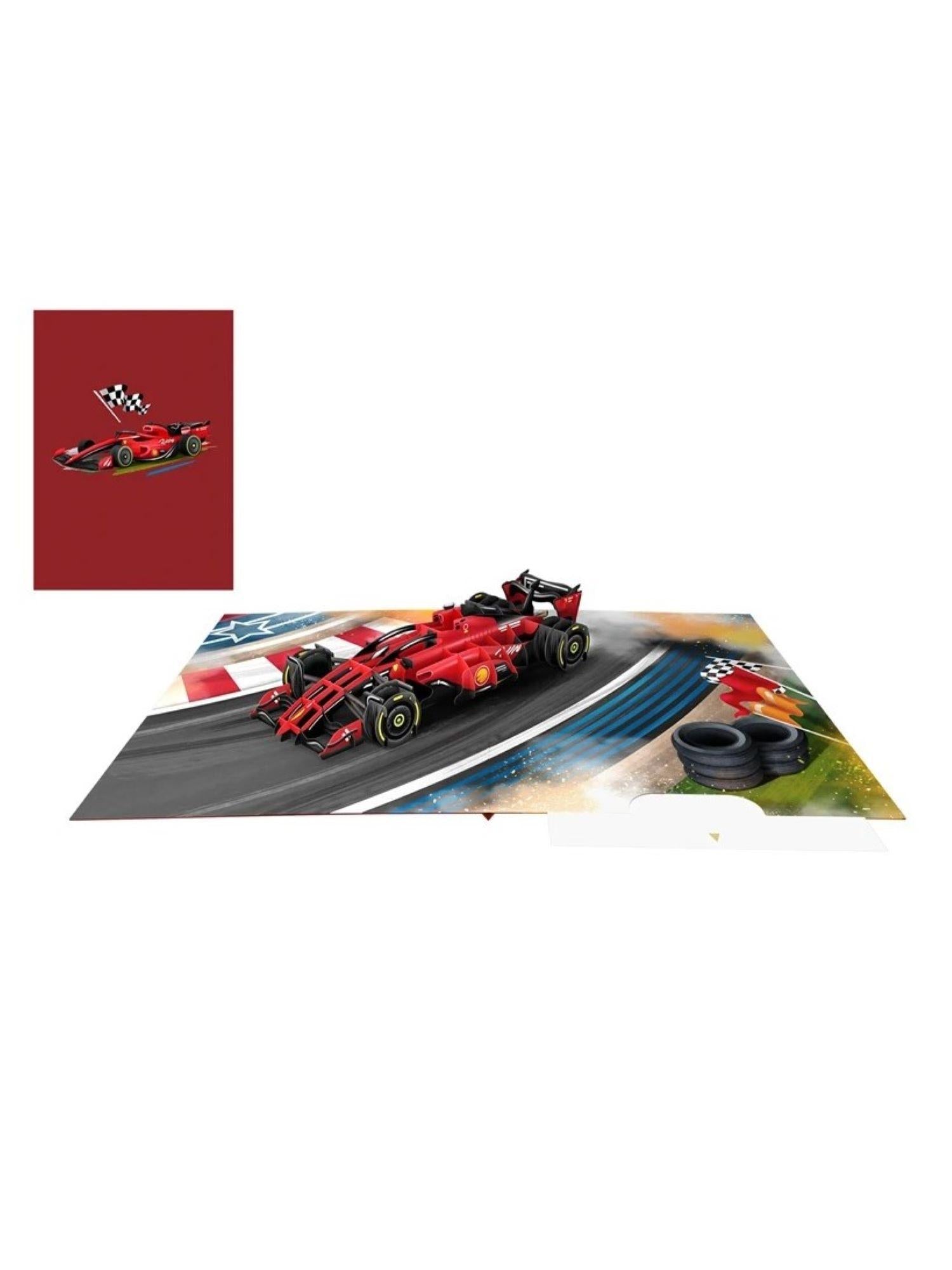 Origamo biglietto di auguri handmade Formula 1 KP070 RED F1 ORIGAMO 