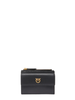Pinko portafogli Compact Wallet in pelle martellata nero