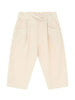Please pantaloni bambina con coulisse panna