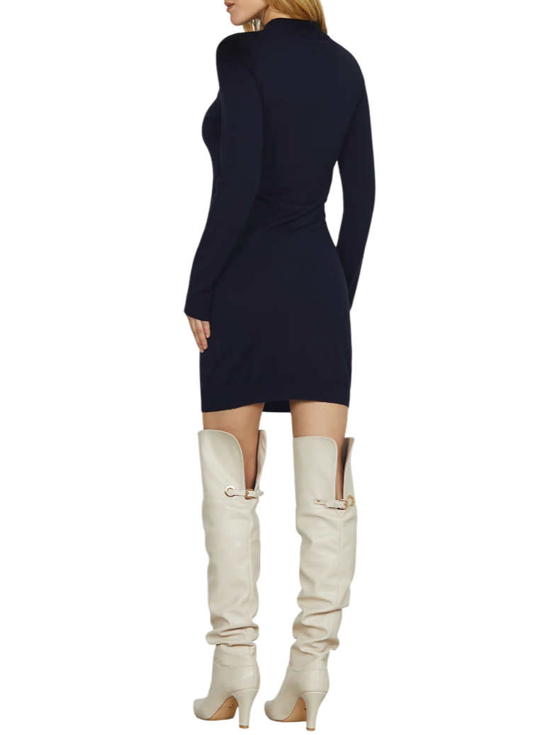 Relish abito corto in maglia con cut out nero BRANCO 1199 RELISH 