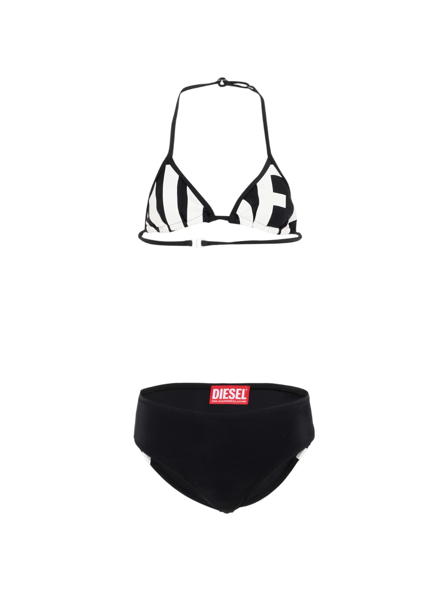 Diesel bikini a triangolo bambina con logo nero J02717-KYAG8 K900 DIESEL 