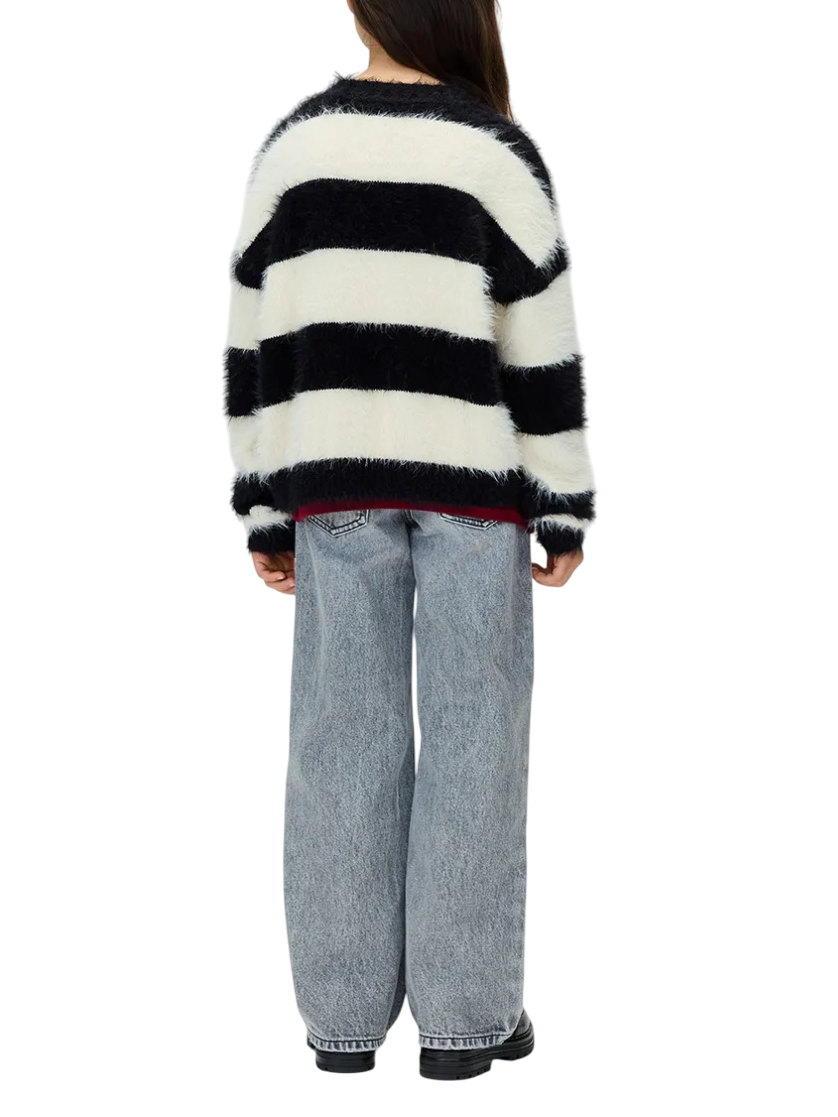 Calvin Klein Jeans maglia fluffy a righe nero panna IG0IG03025 PGB Calvin Klein Jeans 