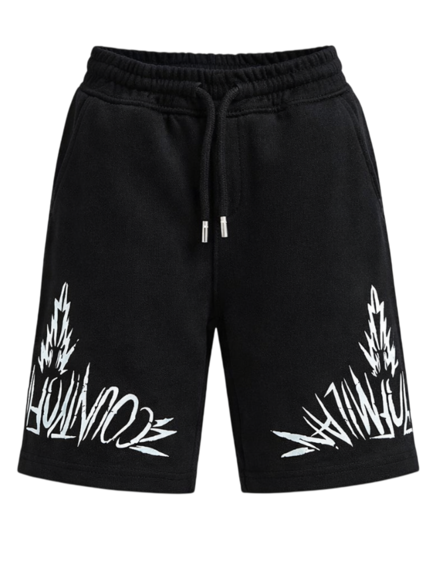 County of Milan bermuda bambino con stampa iconica nero S6CMJBBE025 110 COUNTY OF MILAN KIDS 