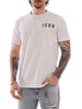 Icon T-shirt uomo manica corta con logo bianco