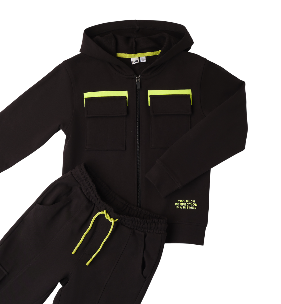 iDo completo sportivo felpa e pantaloni con tasconi nero 4B796 0658 iDO 