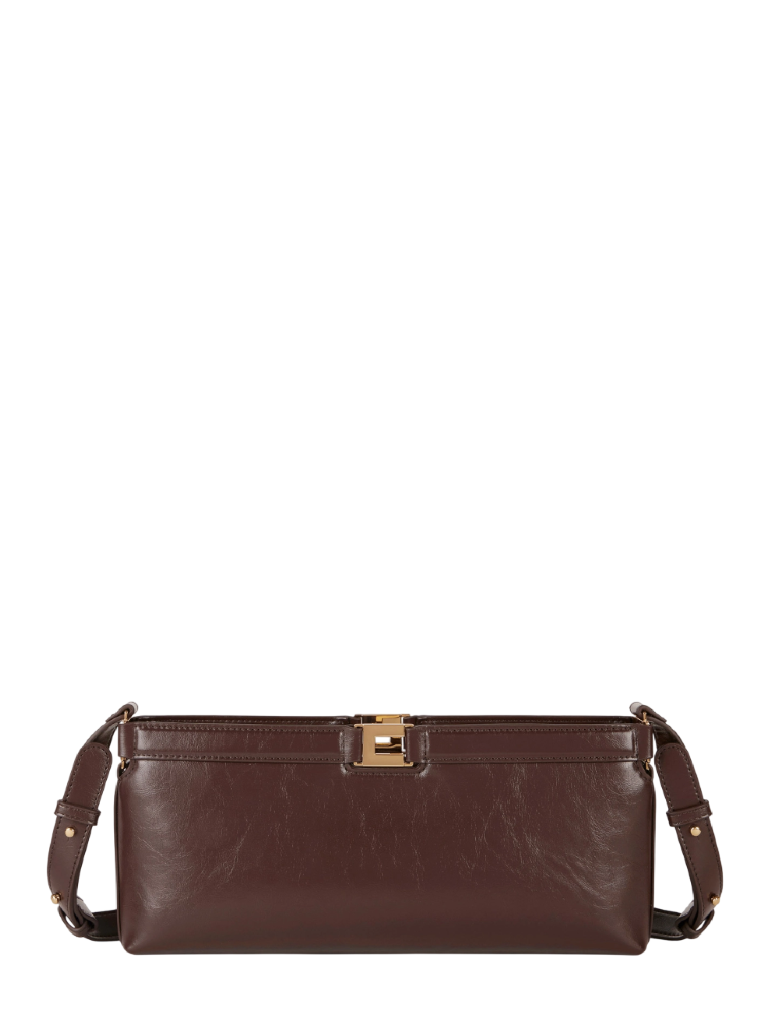 Elisabetta Franchi borsa in ecopelle con dettaglio logato marrone BS17A61 EV9 ELISABETTA FRANCHI 