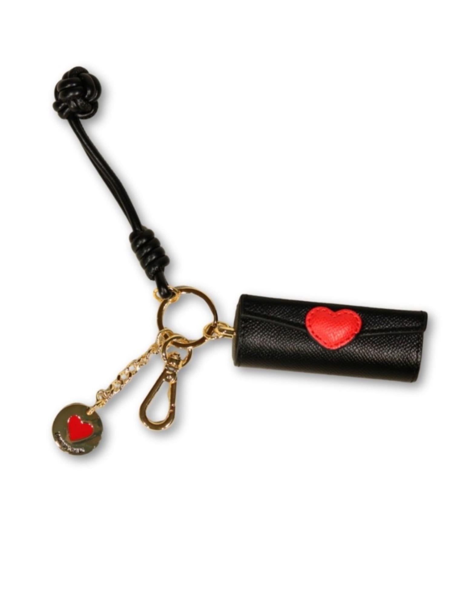 Love Moschino portachiavi in ecopelle nero JC5400PP0N-LR0 00A MOSCHINO LOVE 