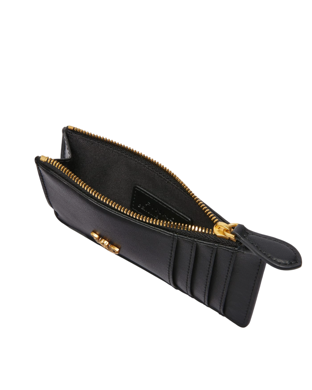 Pinko portacarte Airone in pelle con logo nero oro 100251-A0F1 Z99Q PINKO 