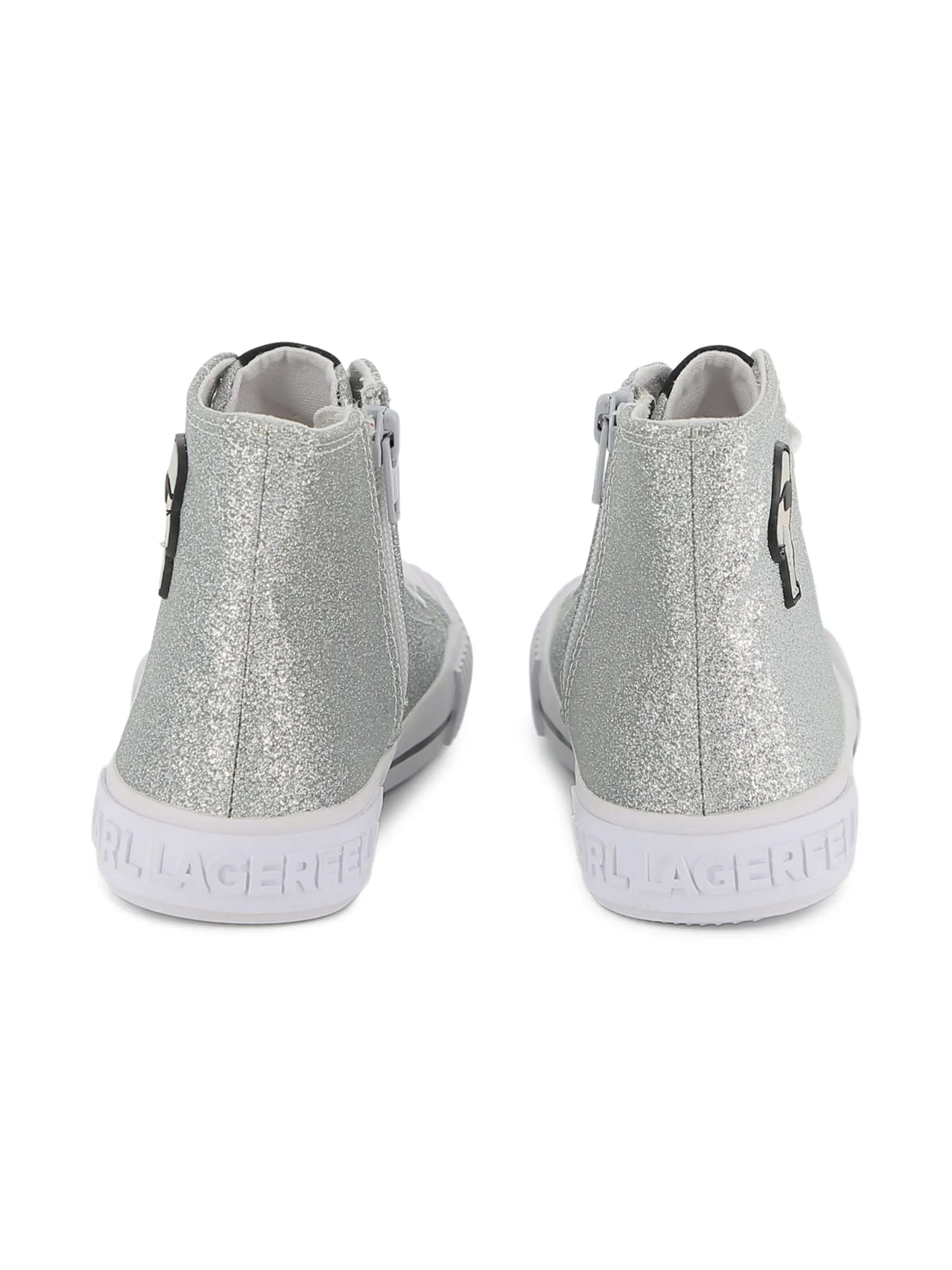 Karl Lagerfeld sneakers in tela glitterata bambina argento Z31171 GRIGIO CHIARO KARL LAGERFELD KIDS 