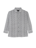 John Richmond camicia manica lunga Massy in fantasia logata bianco nero