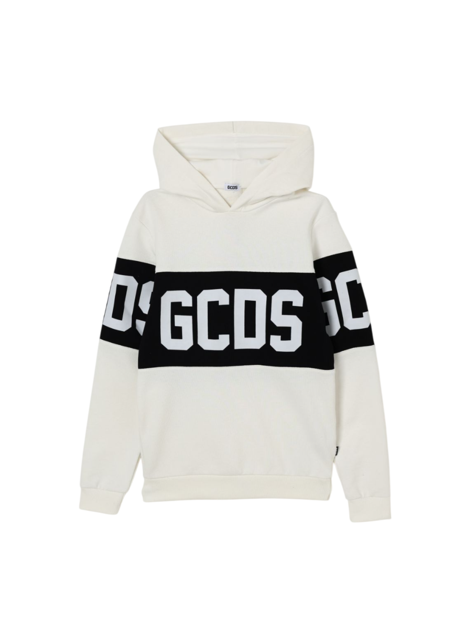 Gcds felpa bambina con cappuccio bianco latte B2JU1926BA2 BONE GCDS 