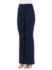 Vicolo pantaloni a zampa in tessuto crepe blu