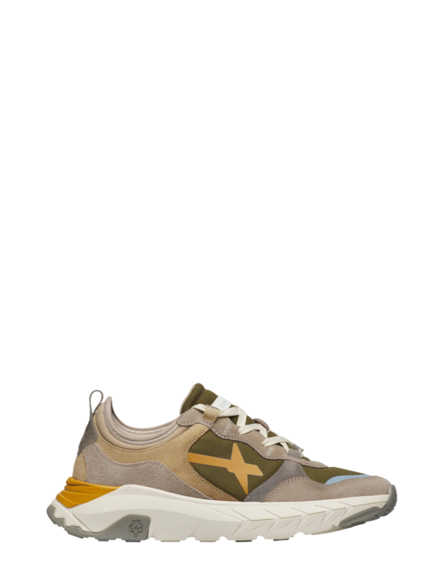 W6yz sneakers uomo Next in suede e tessuto verde beige 201863106 4D35 W6YZ 