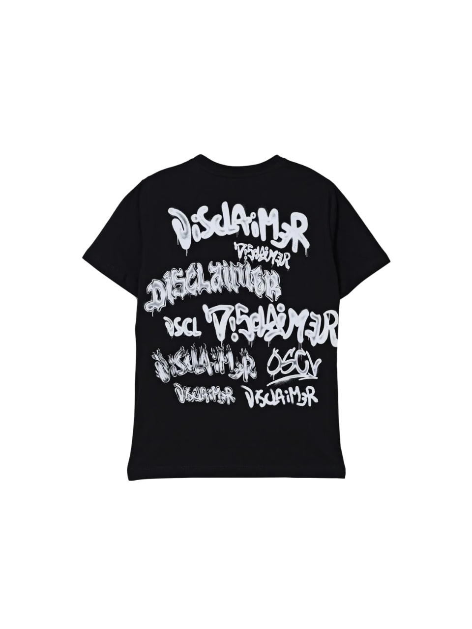 Disclaimer T-shirt bambino con stampe logo nero 58644 NERO DISCLAIMER 