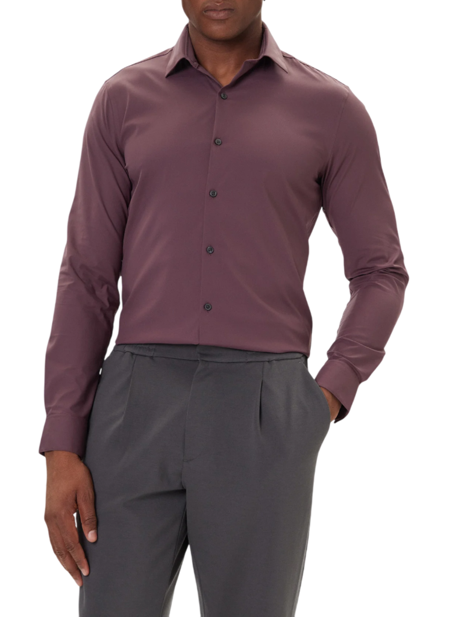 Calvin Klein camicia uomo slim fit borgogna LV019EU073 0D1 Calvin Klein 