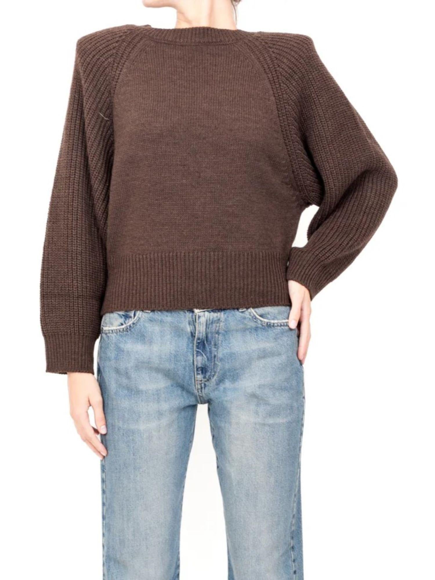 Haveone maglia a costine con spalline marrone MPQ-M195 MORO HAVEONE 