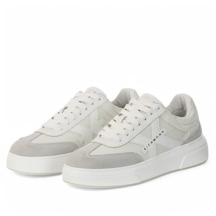 John Richmond sneakers in pelle e suede bianco ecrù 27310-CP A John RICHMOND 